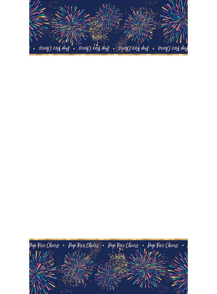 Image of Pop Fizz Cheers New Year Fireworks Plastic Table Cover
