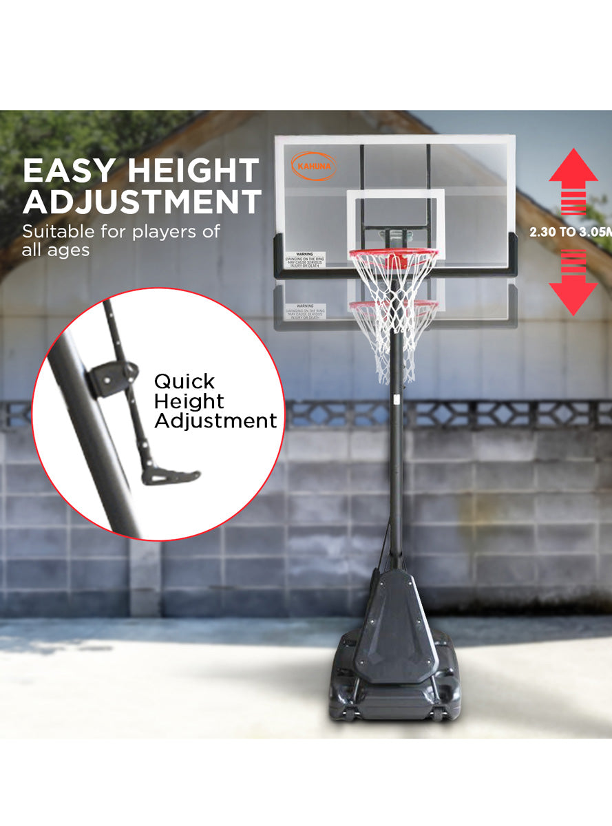 Portable adjustable basketball hoop system 2.3 metres - info image 5