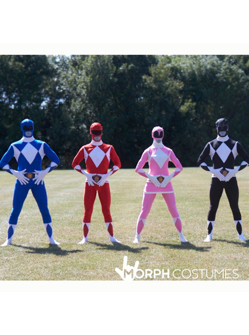Pink Womens Power Ranger Morphsuit - Group Image