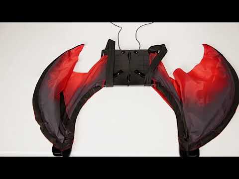 Video of Red and Black Costume Wings