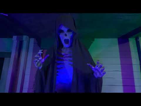 Video of Harry Potter Hanging Dementor Animatronic with Lights and Sounds