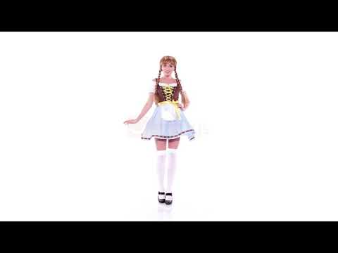 Oktoberfest Women's Olga Bavarian Fancy Dress Costume Product Video