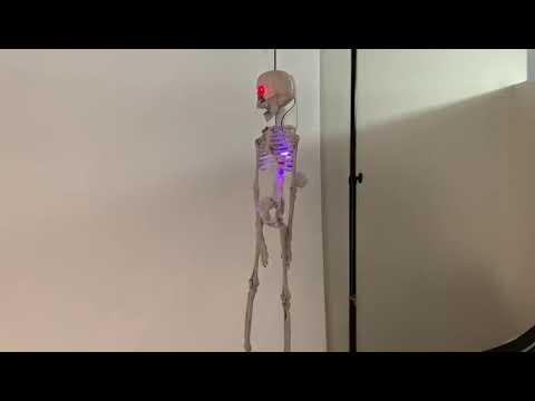 Flashing Light Up 50cm Hanging Skeleton Prop Product Video