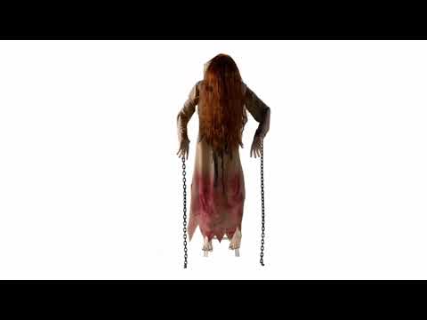 Video of Rising Woman Halloween Animatronic with Lights and Sounds