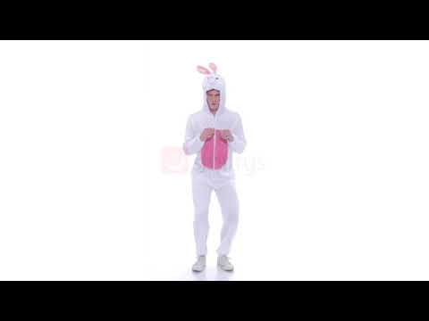 Bunny Womens White Rabbit Onesie Costume Product Video
