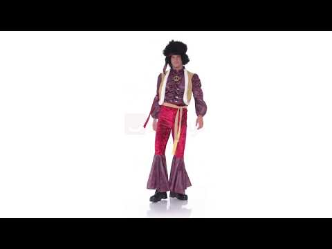 Psychadelic Rocker Mens 1970 Fancy Dress Costume - Product Video