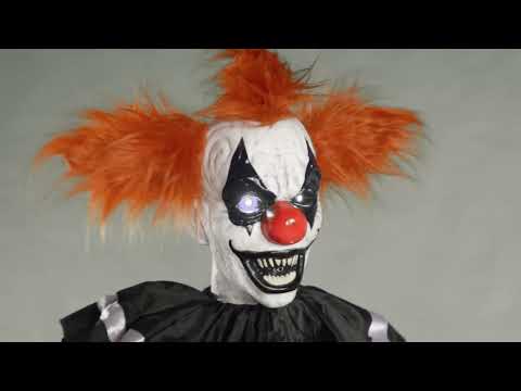 Video of Shaking Clown Halloween Animatronic with Lights and Sounds