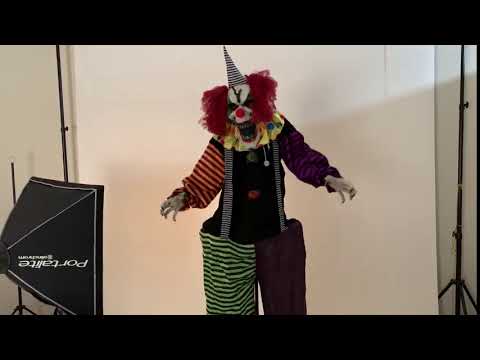 Animated Standing Clown Halloween Prop Product Video 1