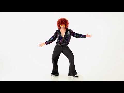 Holographic Rainbow Dots 70s Costume Shirt for Men Product Video