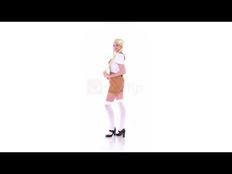 Brown Bavarian Beer Girl Women's Lederhosen Costume Product Video