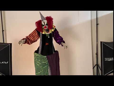 Animated Standing Clown Halloween Prop Product Video 3
