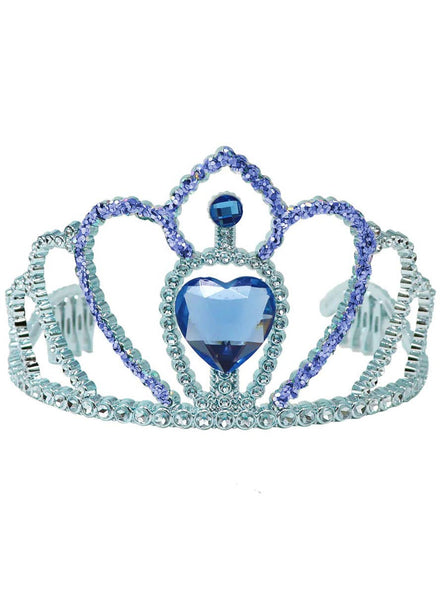 Image of Sapphire Blue Jewelled Girl's Princess Costume Tiara - Main Image