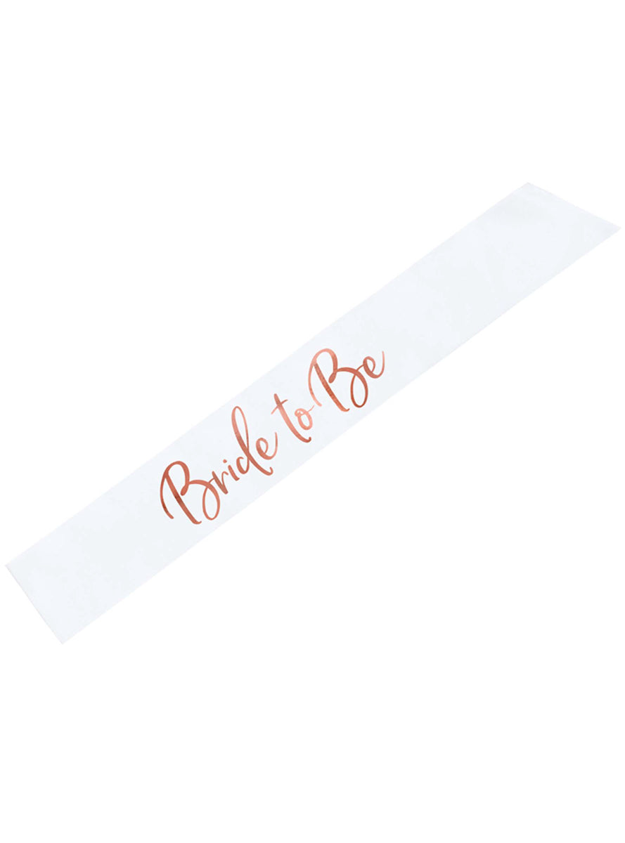 Prosecco Party White Bride to Be Hens Night Sash - Main Image