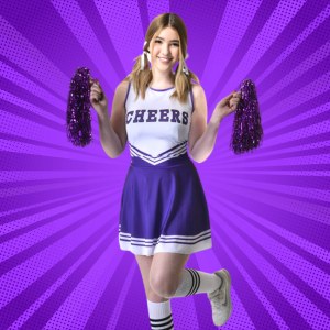 Purple Cheerleader Costume