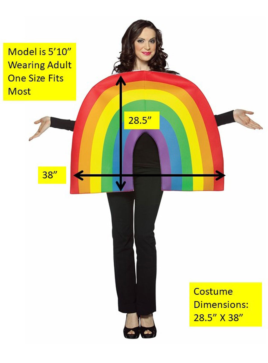 Rainbow Novelty Adults Costume - Details Image
