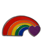 Image of Mini Rainbow and Heart Mardi Gras Costume Pin