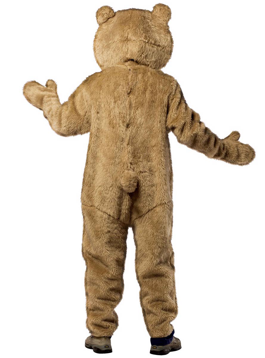 Furry Brown Ted Inspired Teddy Bear Costume - Back Image