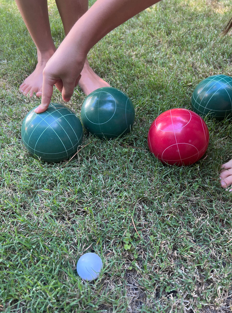 Red and Green Resin Deluxe Bocce Balls Set - Alternate Image