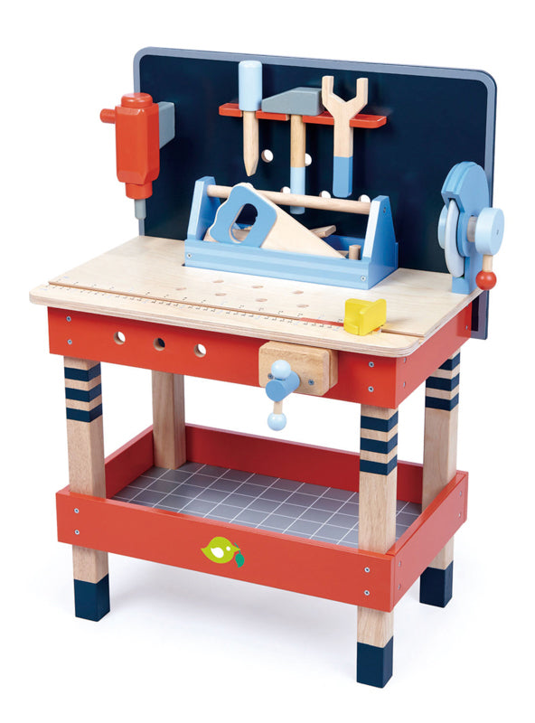 Red And Navy Blue Tenderleaf Tool Bench Wooden Toys - Alternate Image