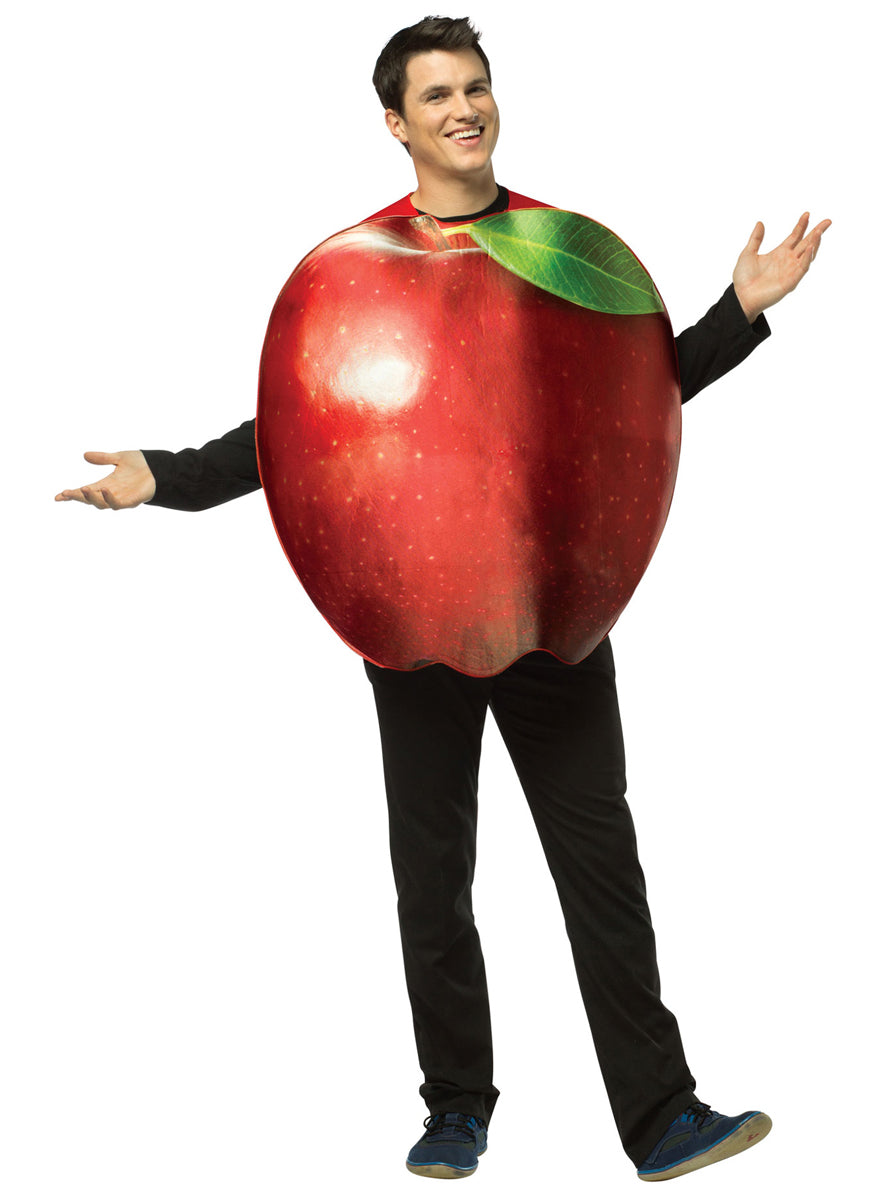 Red Apple Novelty Adults Fruit Costume - Main Image