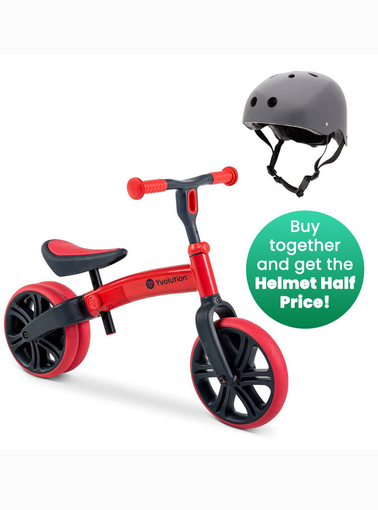 Red Balance Bike for Kids with Bonus Helmet