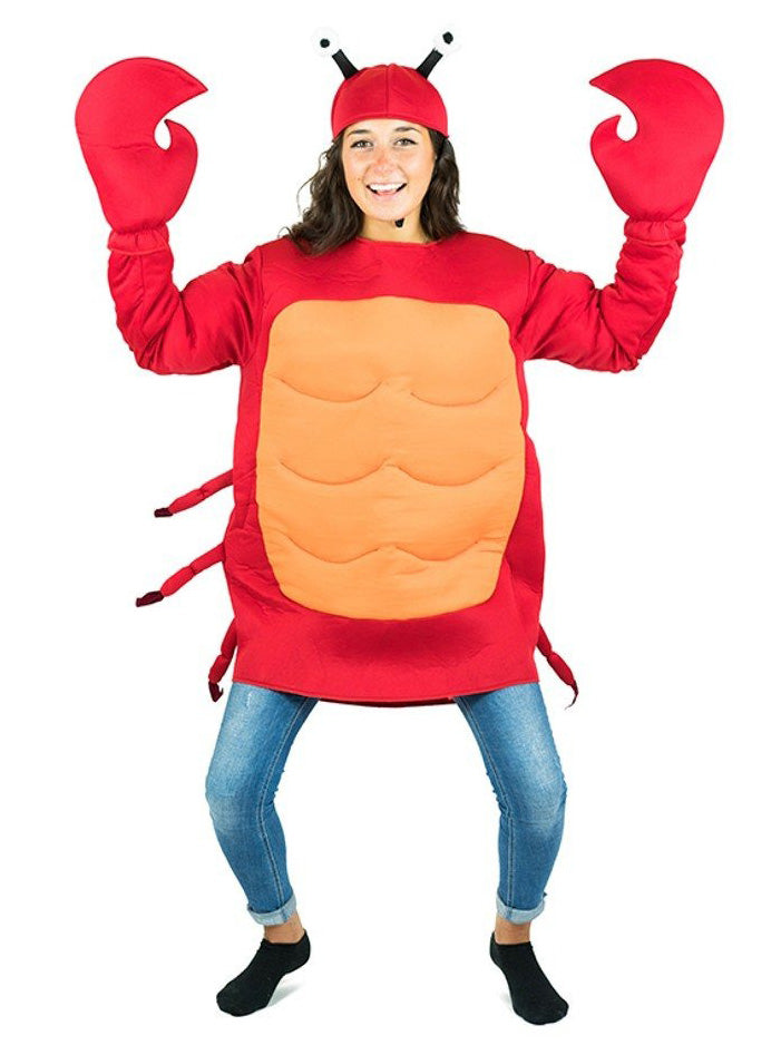 Red Crab Novelty Adults Sea Animal Costume - Alternative Image