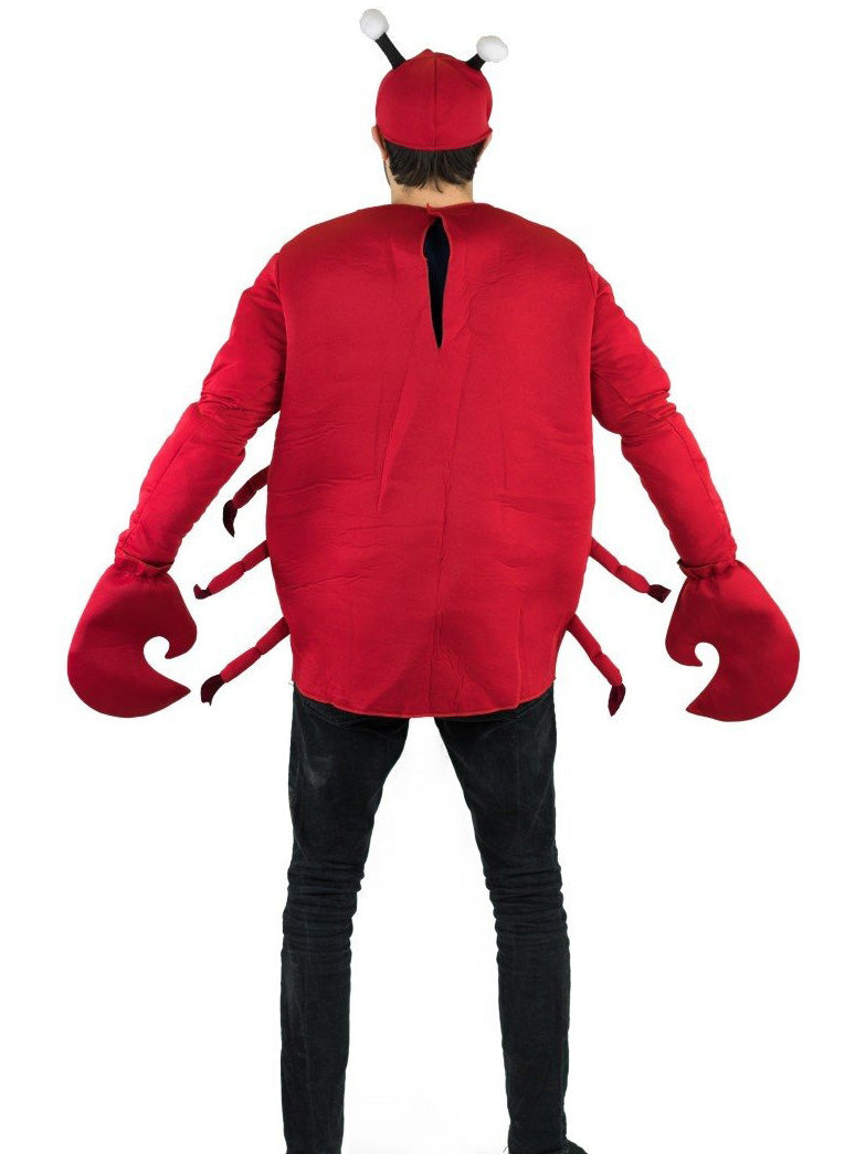 Red Crab Novelty Adults Sea Animal Costume - Back Image