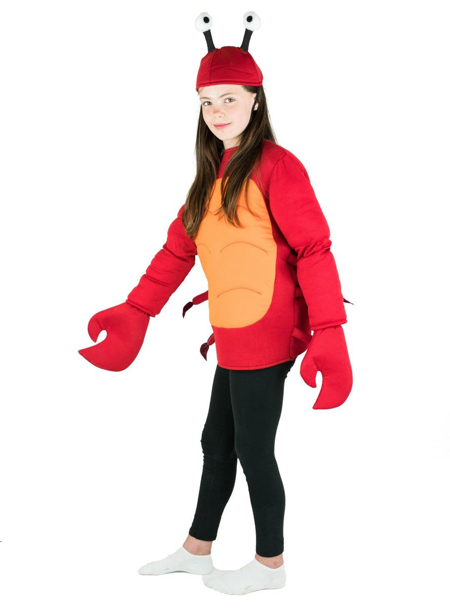 Red Crab Novelty Kids Sea Animal Costume - Side Image