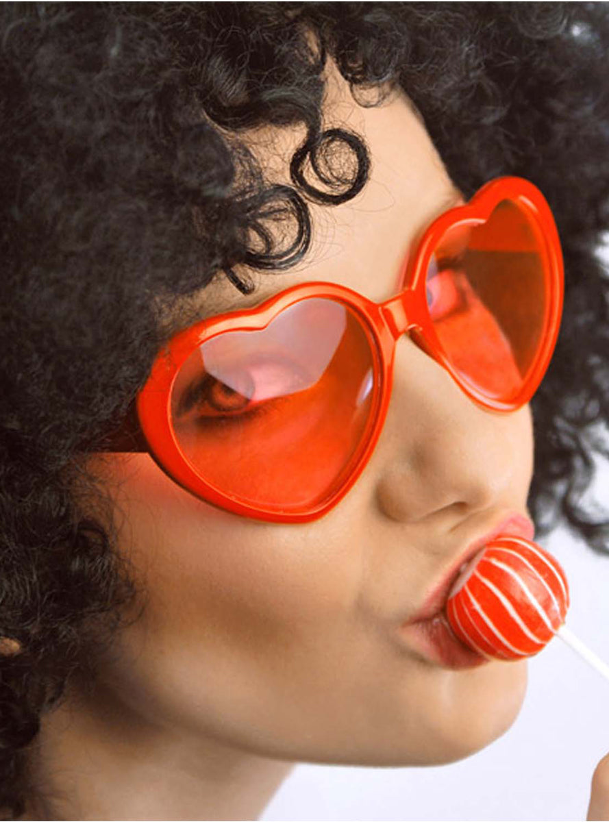 Red Heart Adults Party Glasses - Lifestyle Image