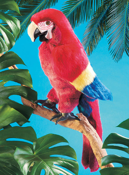 Red Macaw Puppet - Lifestyle Image