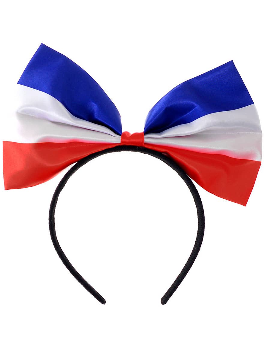 Oversized Red White and Blue Australia Day Costume Headband with Bow