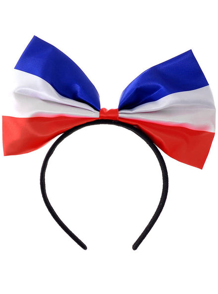 Oversized Red White and Blue Australia Day Costume Headband with Bow