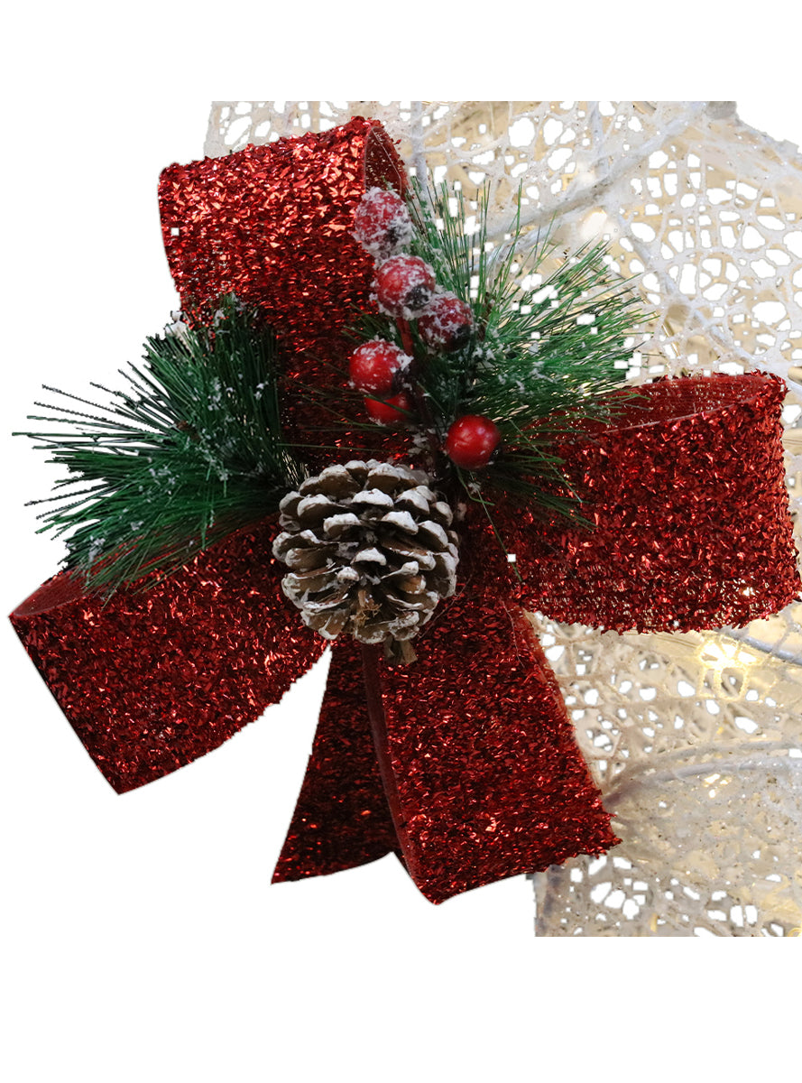 Reindeer with Sleigh LED Christmas Decoration - Close Image