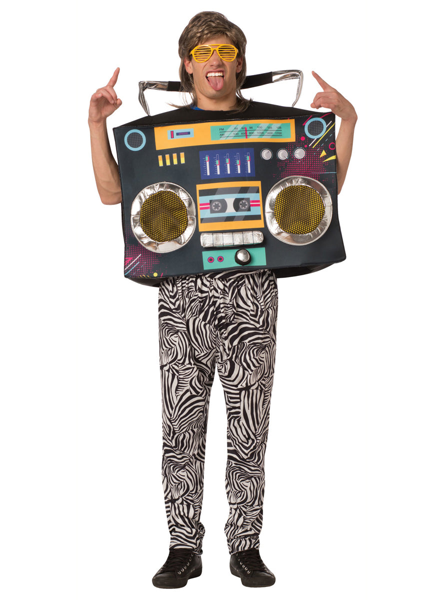 Retro 80s Boom Box Novelty Adults Costume - Alternative Image