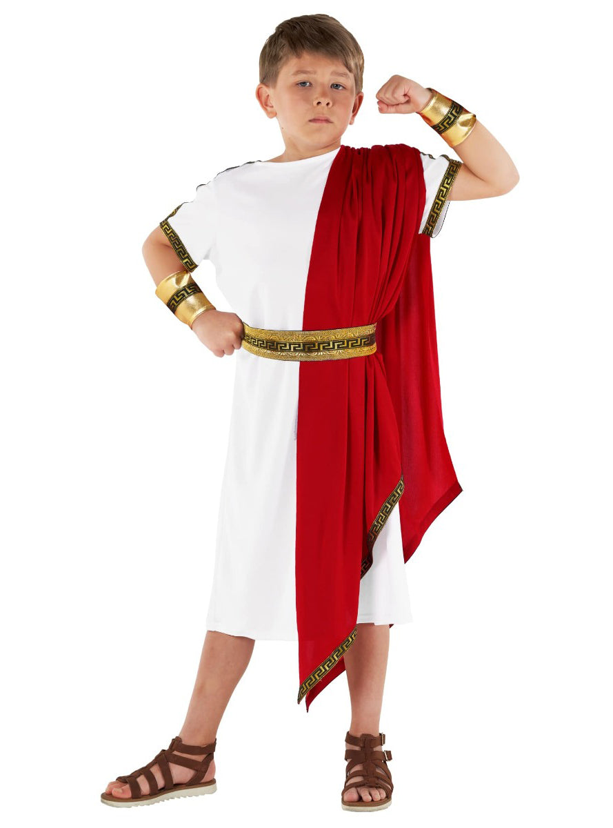 Roman Toga Boys Ancient Times Costume - Alternative Image 1