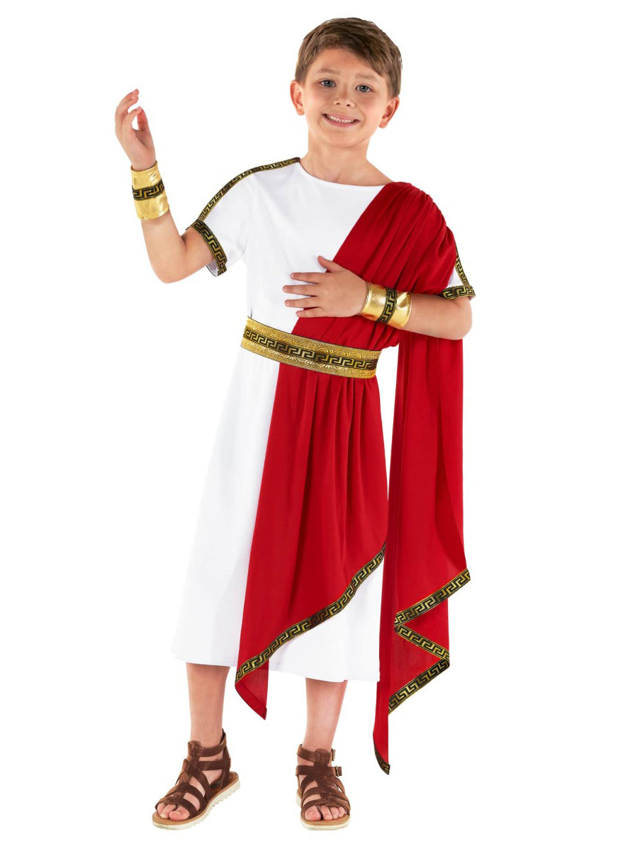 Roman Toga Boys Ancient Times Costume - Alternative Image 2