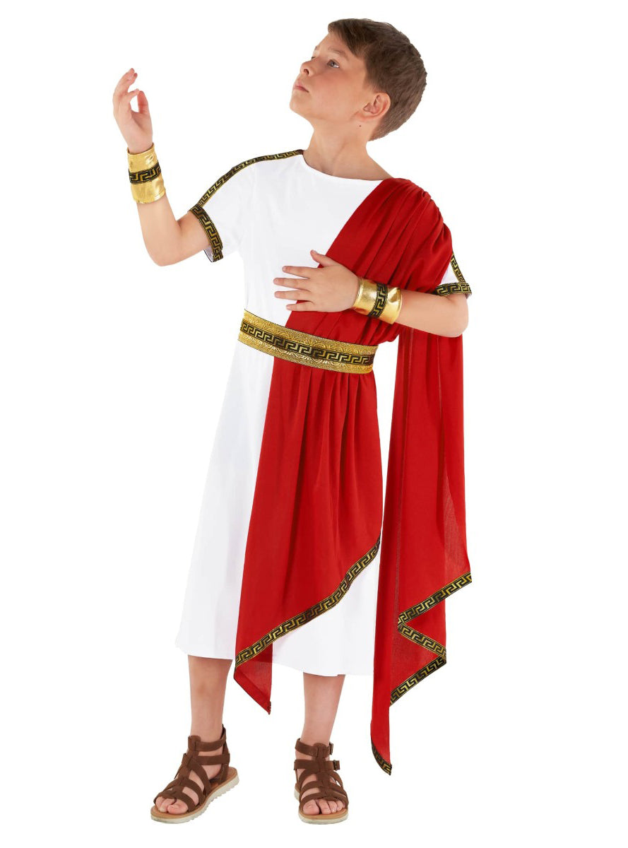 Roman Toga Teen Boys Ancient Times Costume - Alternative Image 3