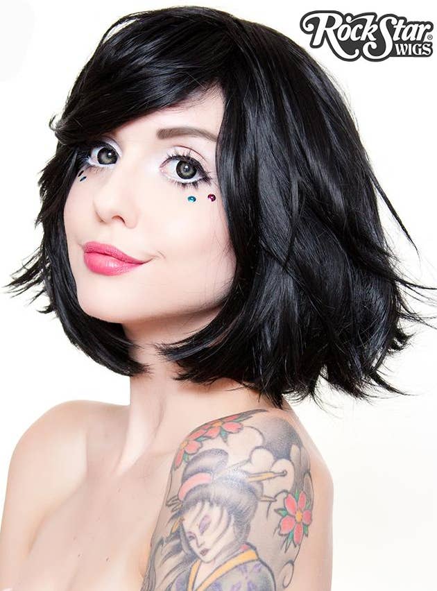 Women's High Resistant Deluxe Short 12" Black Bob Fashion Wig Main Image