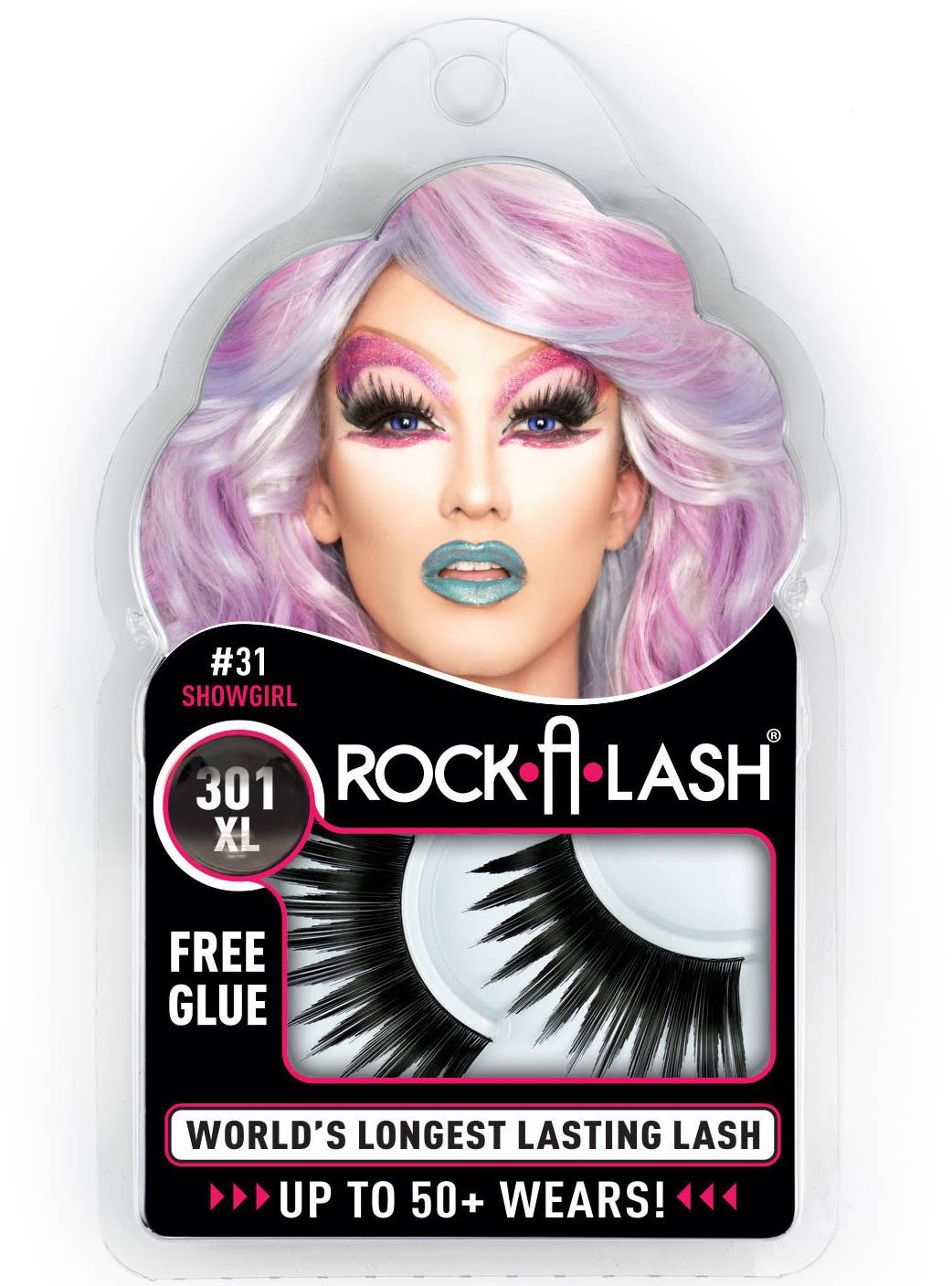 Thick Black Extra Long Stick On Eyelashes Packaging Image