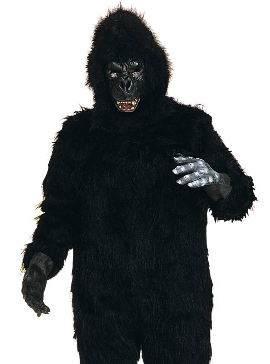 Hairy Gorilla Suit Costume - Close Up Image