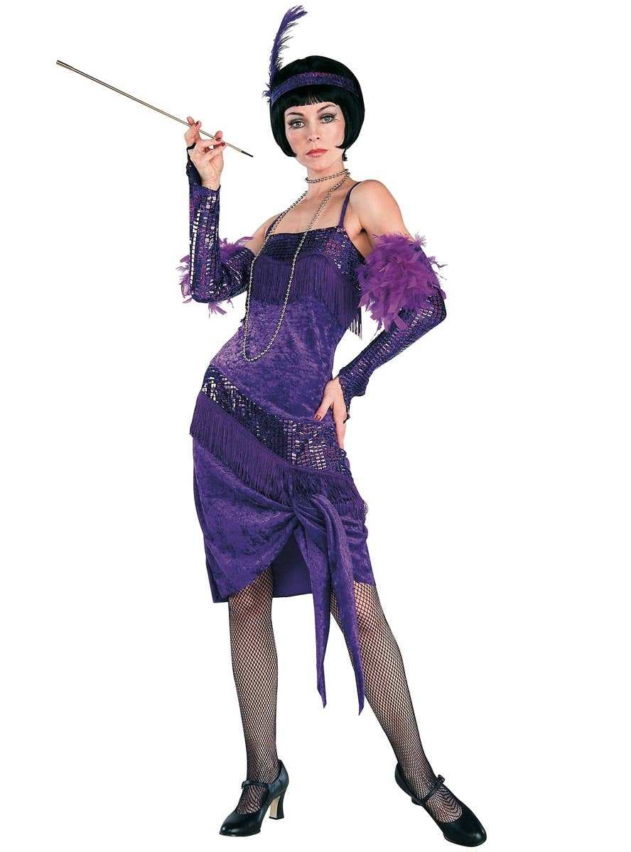 Purple Fabulous Women's 1920's Flapper Costume