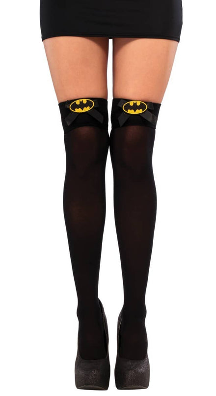 Women's DC Comics Batgirl Black Thigh High Stockings Costume Accessory Main Image
