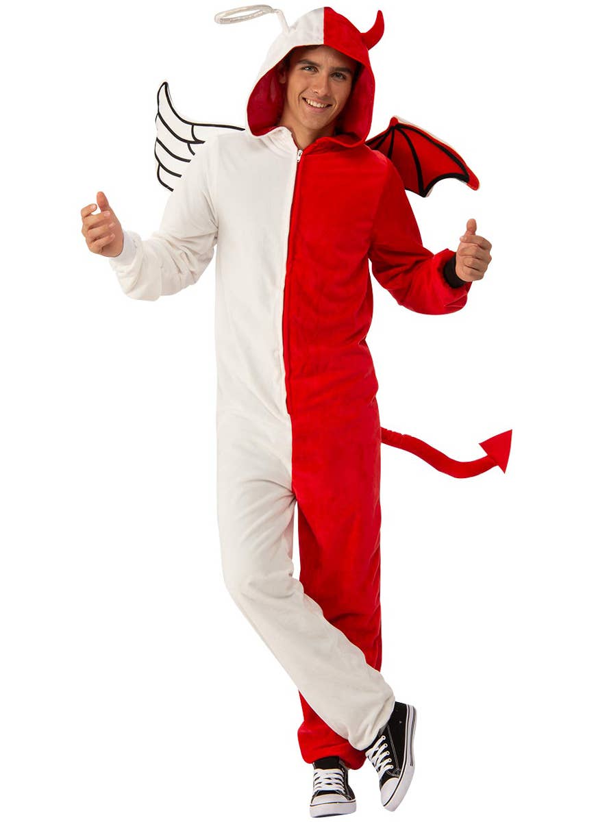 Image of Angel or Demon Men's Split Onesie Costume