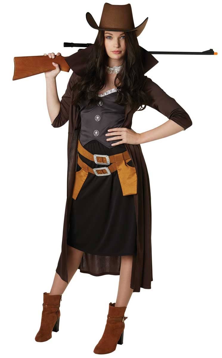 Women's Wild West Gunslinger Fancy Dress Costume Main Image