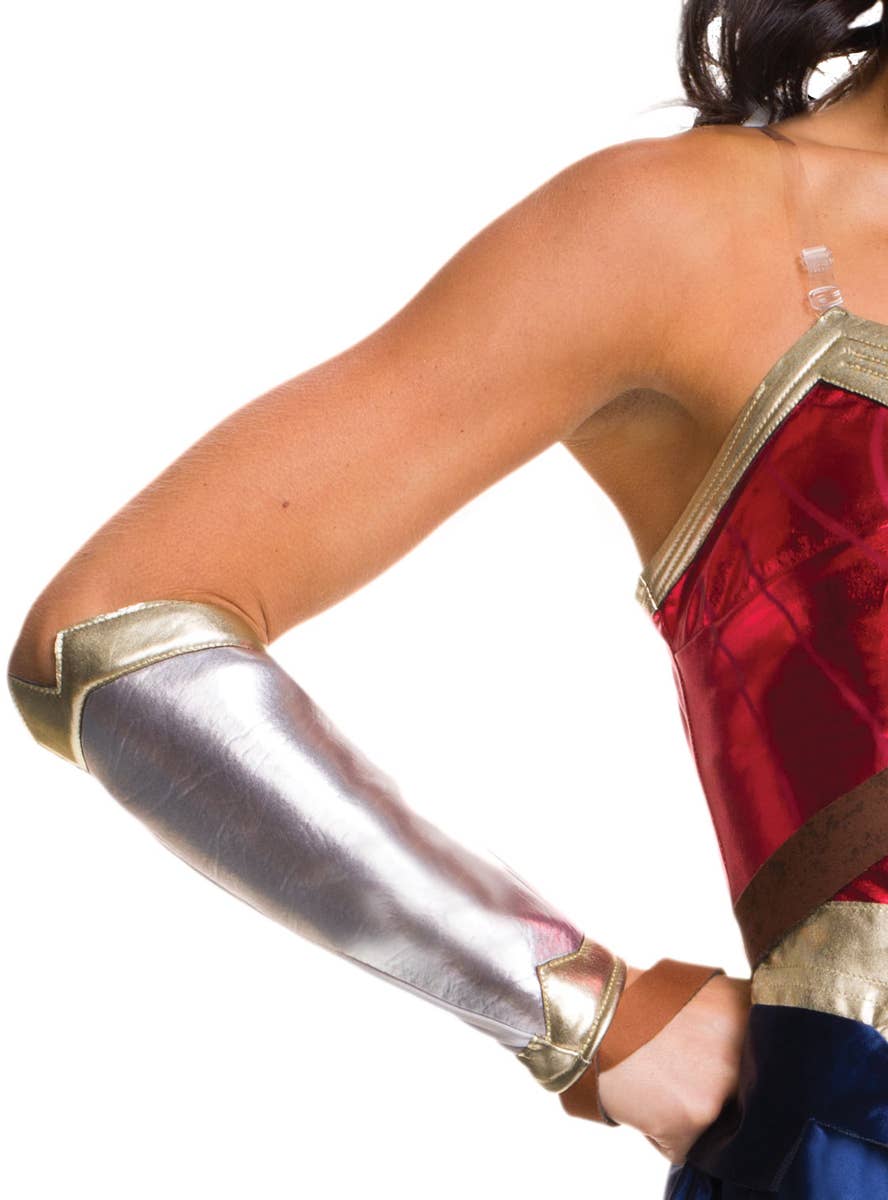 DC Comics Justice League Women's Red, Blue And Gold Wonder Woman Superhero Fancy Dress Costume Close Image 4