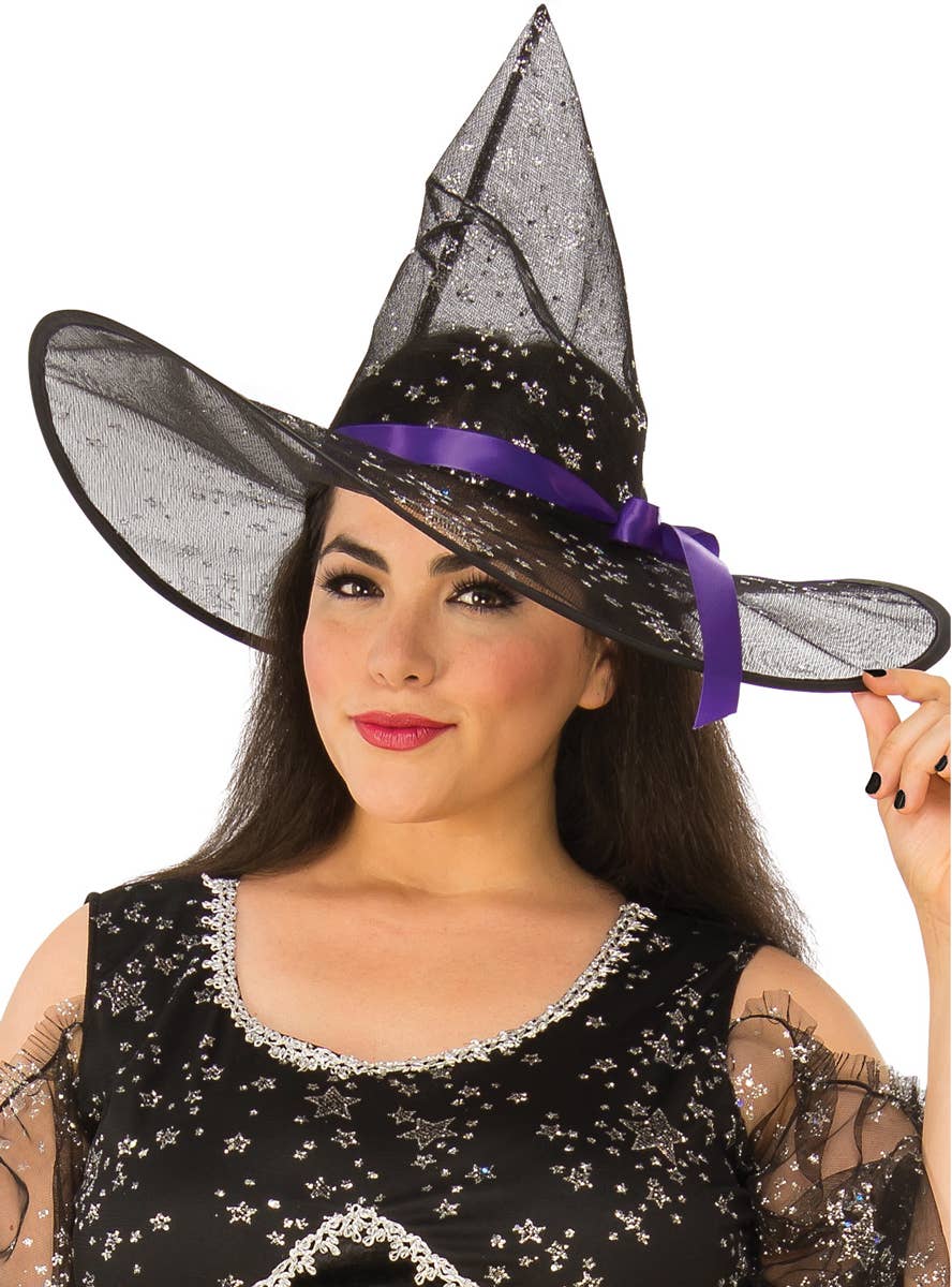 Women's Midnight Witch Plus Size Halloween Costume Close Image 1