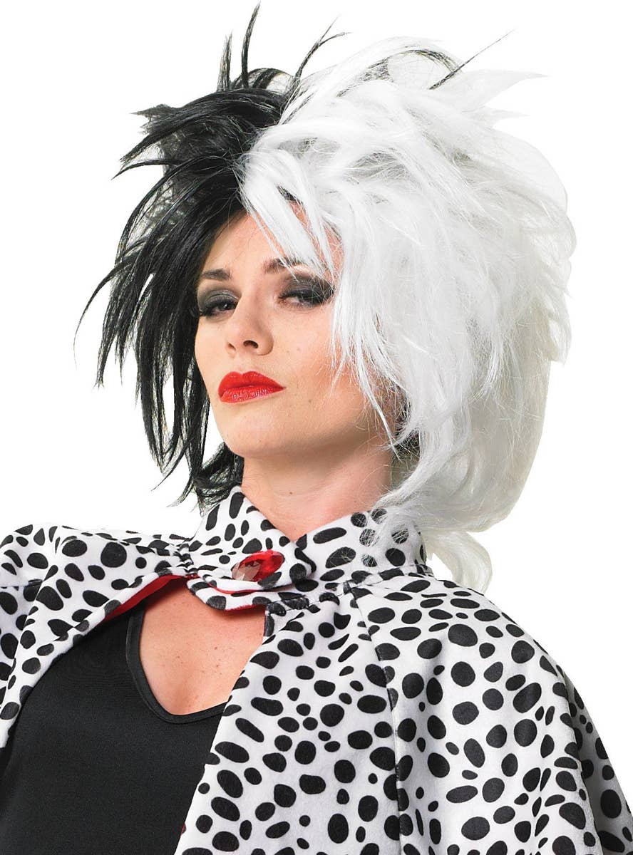 Womens Disney Cruella De Vil Fancy dress Costume - Wig Image