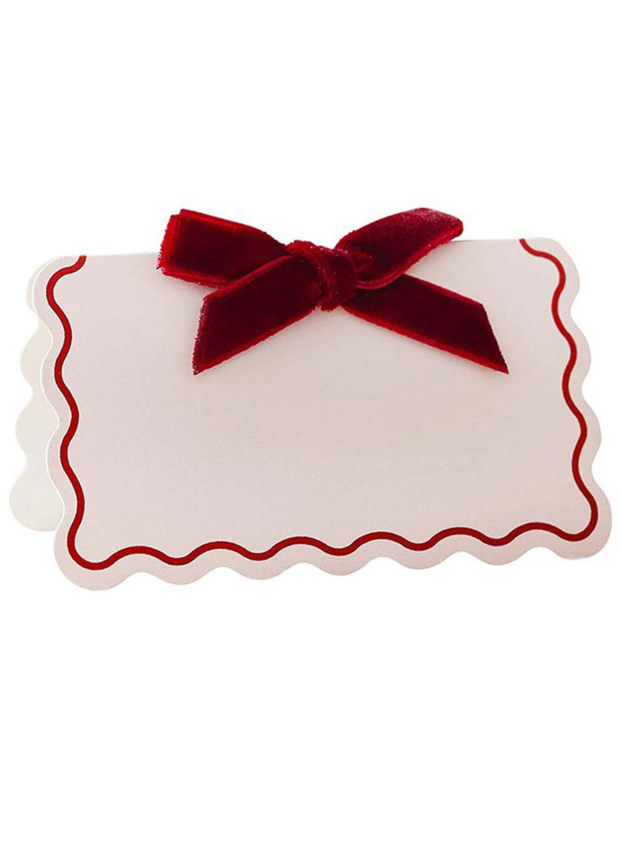Santa Baby Pink And Red Christmas Place Cards 10 Pack – Main Image