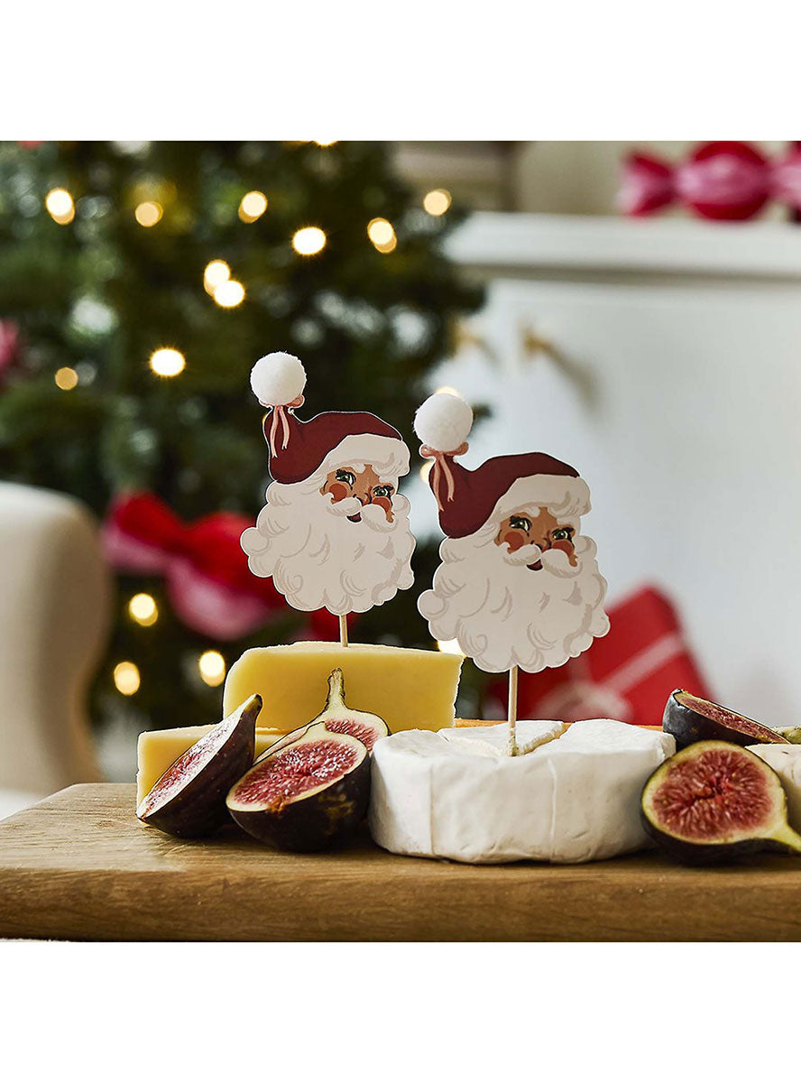 Santa Baby Christmas Food Picks 12 Pack – Lifestyle Image 1