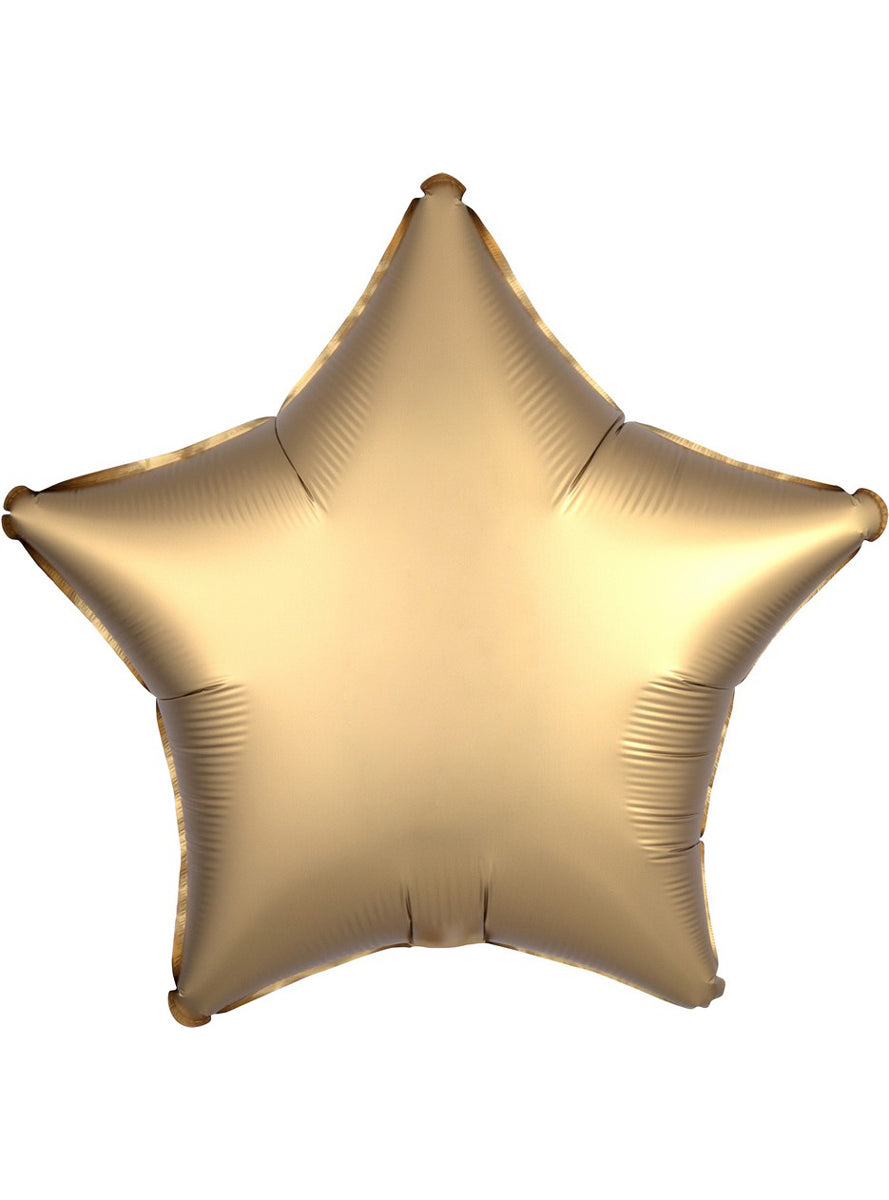 Satin Luxe Gold Sateen Foil 45cm Star Balloon - Main Image